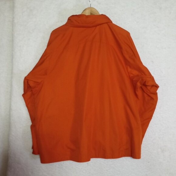 Lauren Ralph Lauren Womens Size 1X Orange Windbreaker Jacket Stowable Hood EUC - Picture 12 of 13